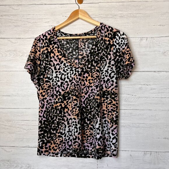 Veronica Beard Shirt Womens Size Small Colorful Leopard Print 100% Pima Cotton - Picture 3 of 10